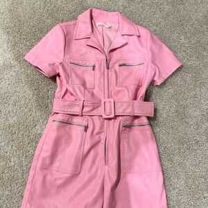 Avec Les Filles Pink Collared Romper